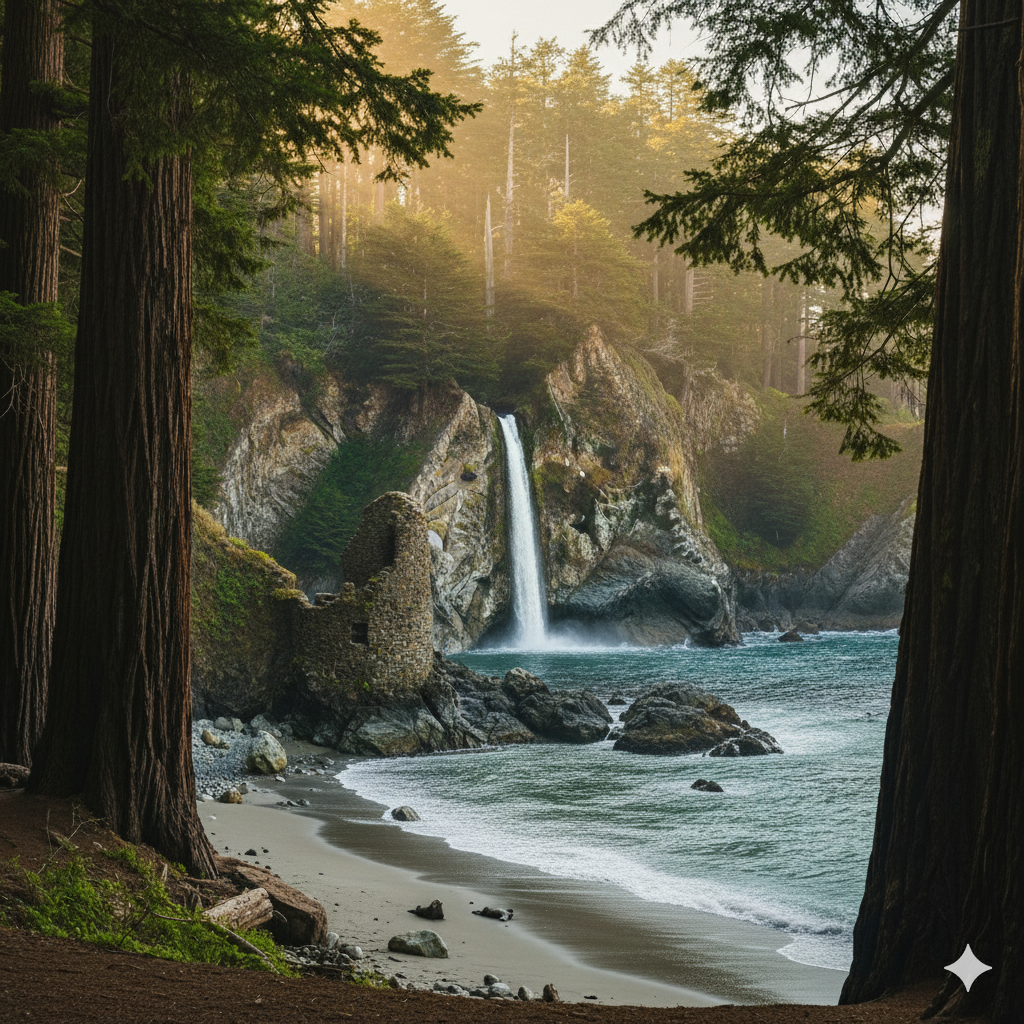 Explore limekilns at Limekiln, State Park, California
