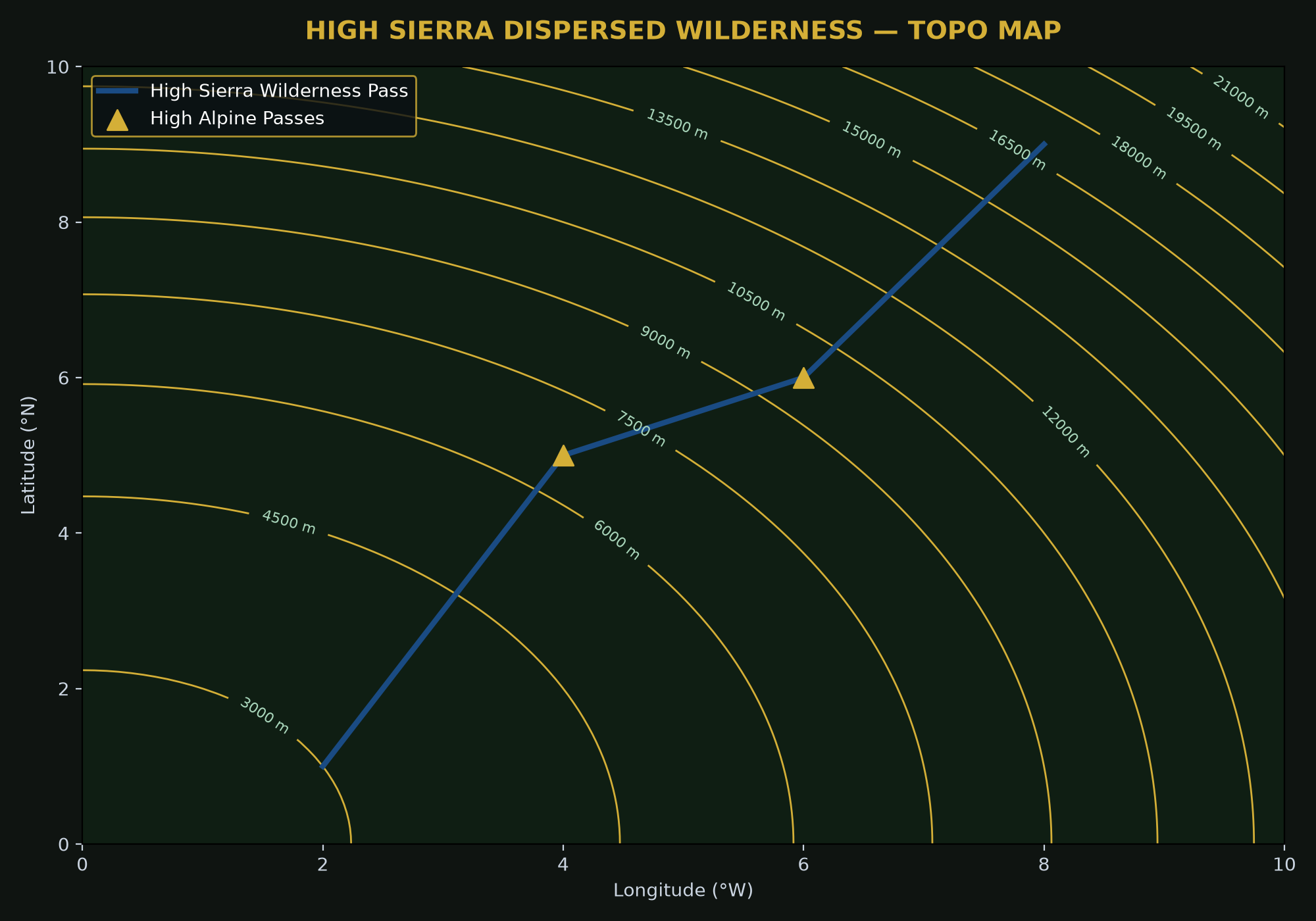 Sierra Nevada Topo Map Preview